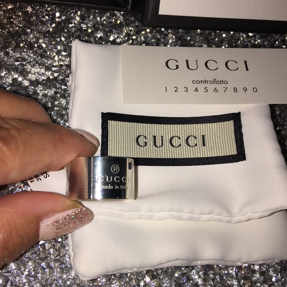 Gucci Solid Sterling Silver Ring -NIB, Size:6 - Picture 3 of 10